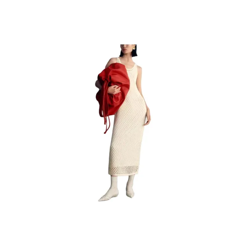 COS Slip Dresses Women's Beige-4