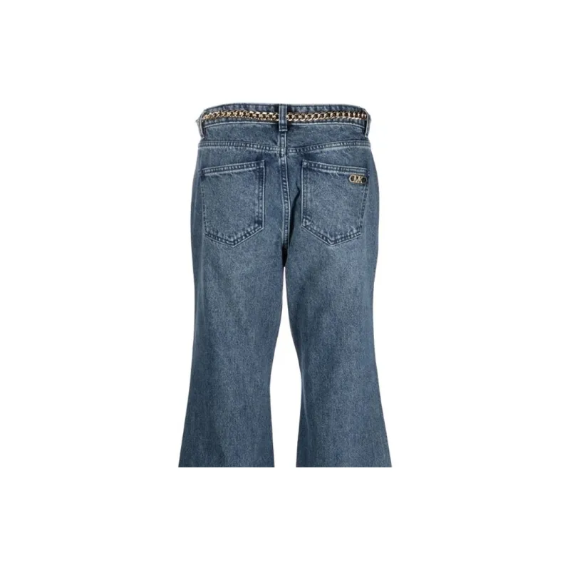MICHAEL MICHAEL KORS Belted Flared Jeans-3