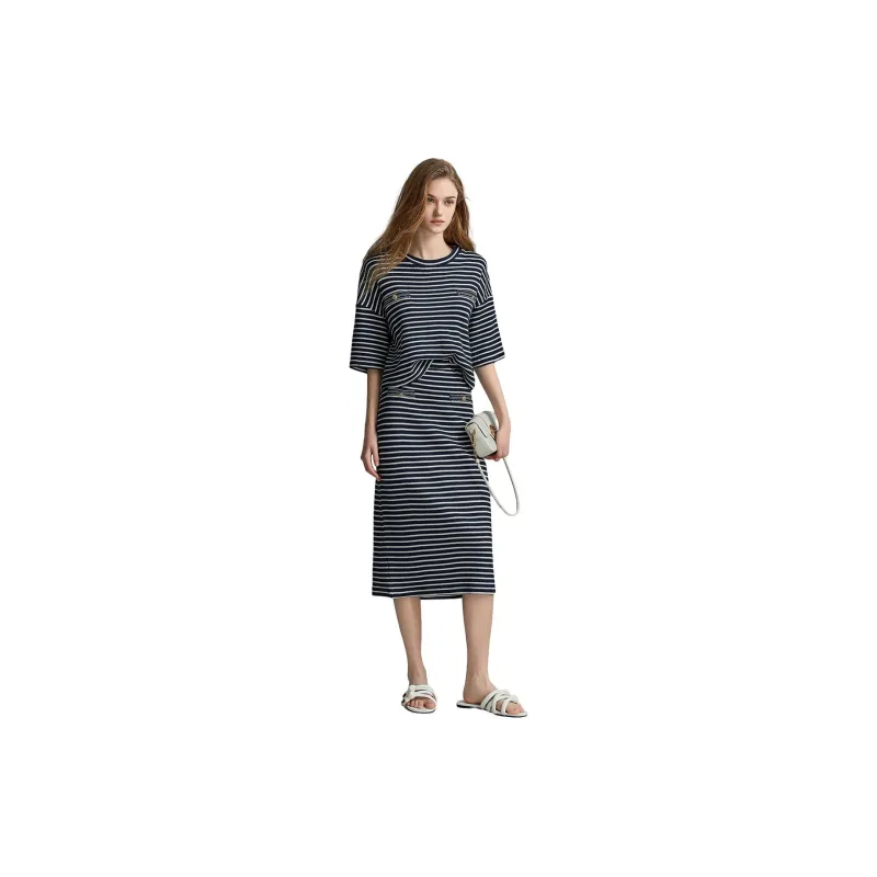【dme】 Skirt Set Women's Navy Blue-2