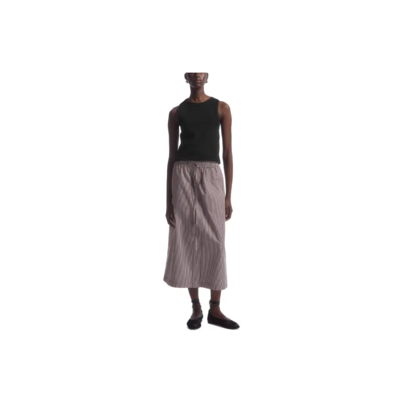COS Casual Long Skirts Women's Brown/White-1