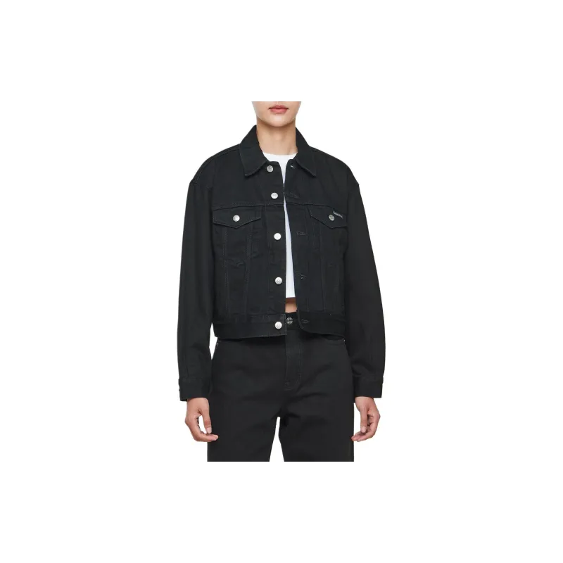 CALVIN KLEIN Denim Jacket Women's Black-4