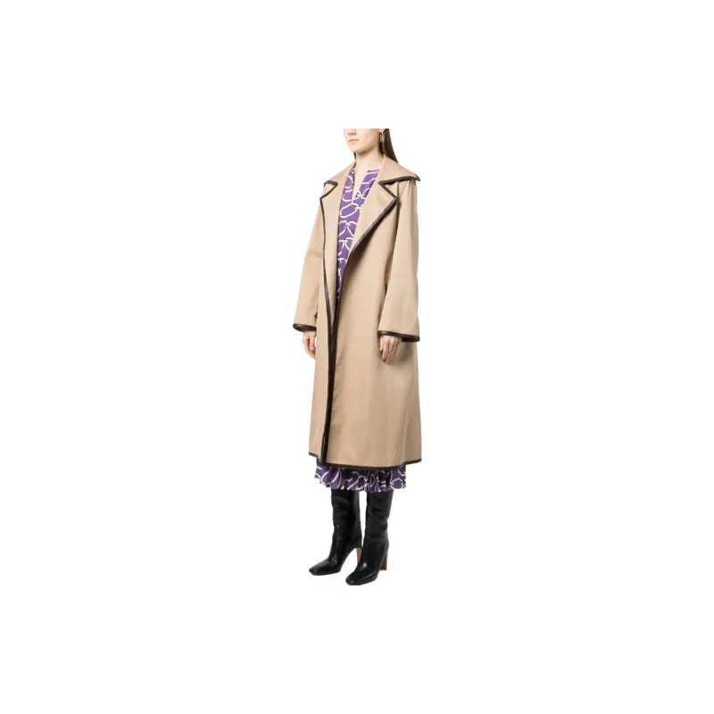 Valentino Trench Coats Women's Khaki-3