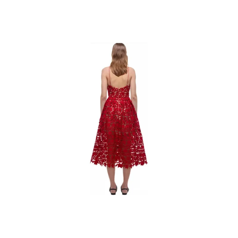Self portrait Slip Dress Women's France Red-3
