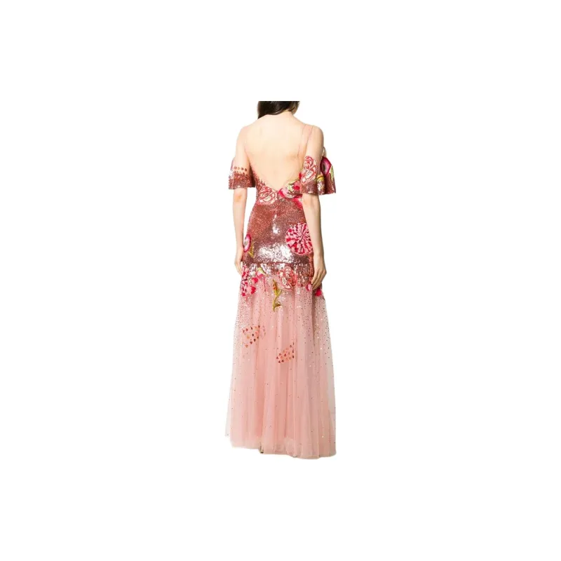 TEMPERLEY LONDON Floral-embroidered Sequin Tulle Gown-1