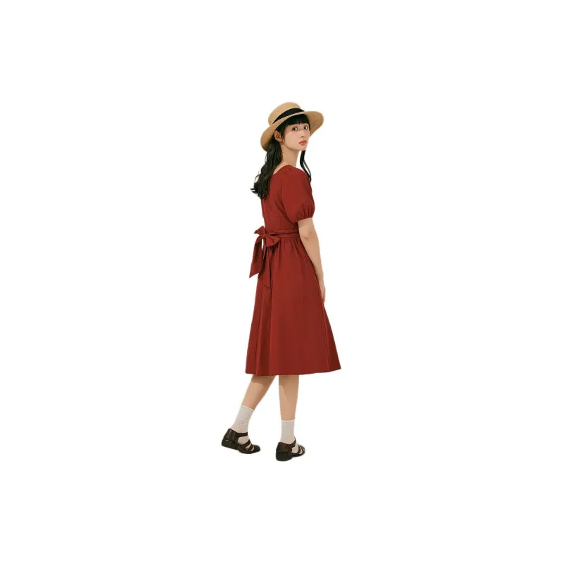 ZIHAN Short Sleeved Dress Women's-5