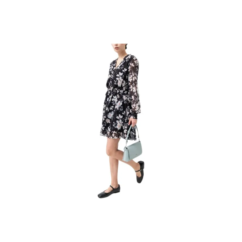 GUESS Long Sleeved Dress Women's Black-2