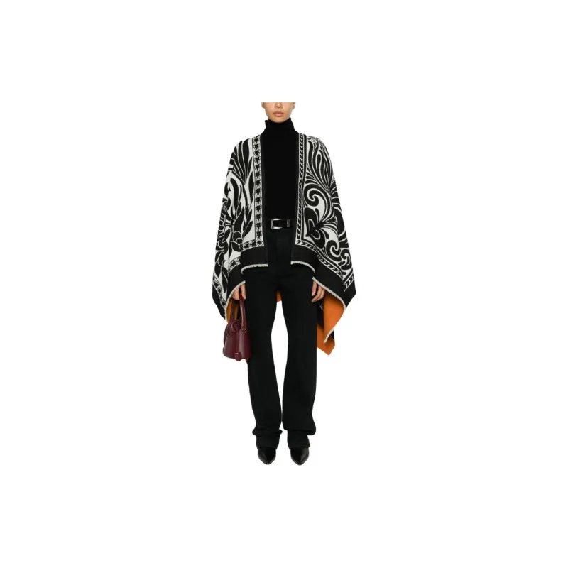 La DOUBLEJ. Reversible Felted Wool Blend Poncho-1
