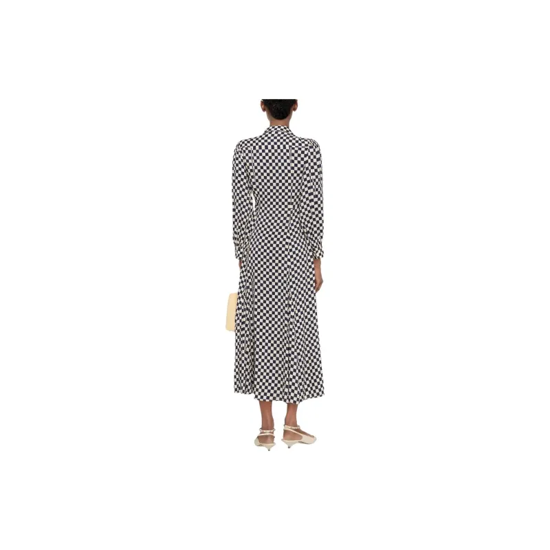 Rixo Long-Sleeved Dresses Women's Black/White-2