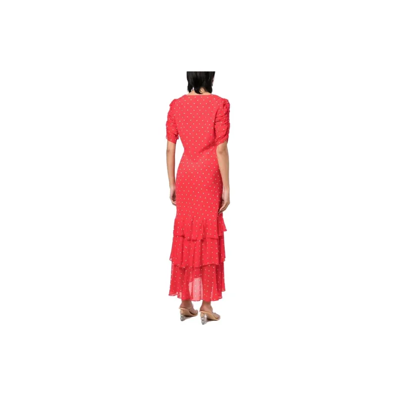 Rixo Short-Sleeved Dresses Women's Red-2