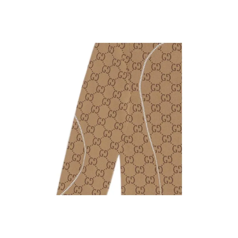 GUCCI Gg Jersey Jacquard Dress 'Beige/Ebony'-5