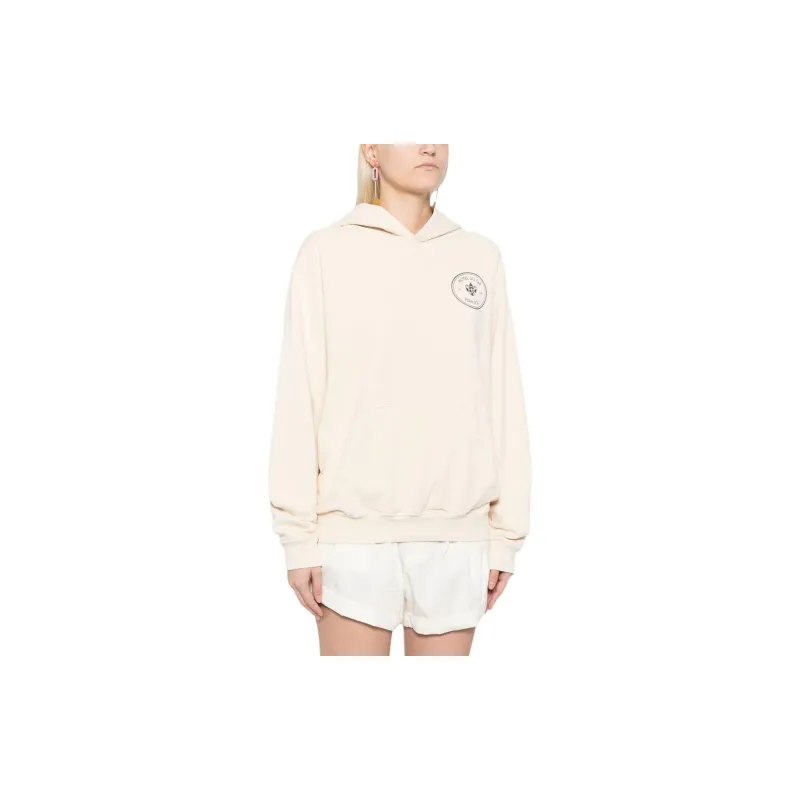 SPORTY & RICH Eden Crest Kennedy Hoodie Cream/Navy-2