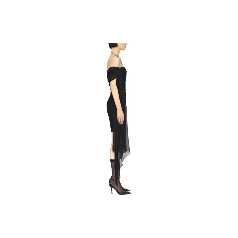 Givenchy Off Shoulder Draped Mini Dress-3