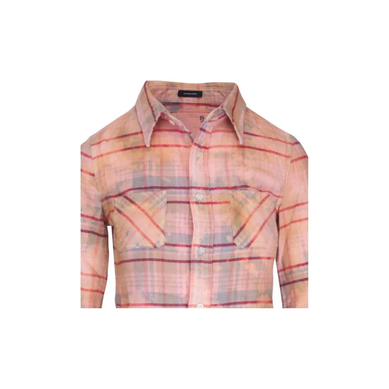 R13 Check print Shirt-5