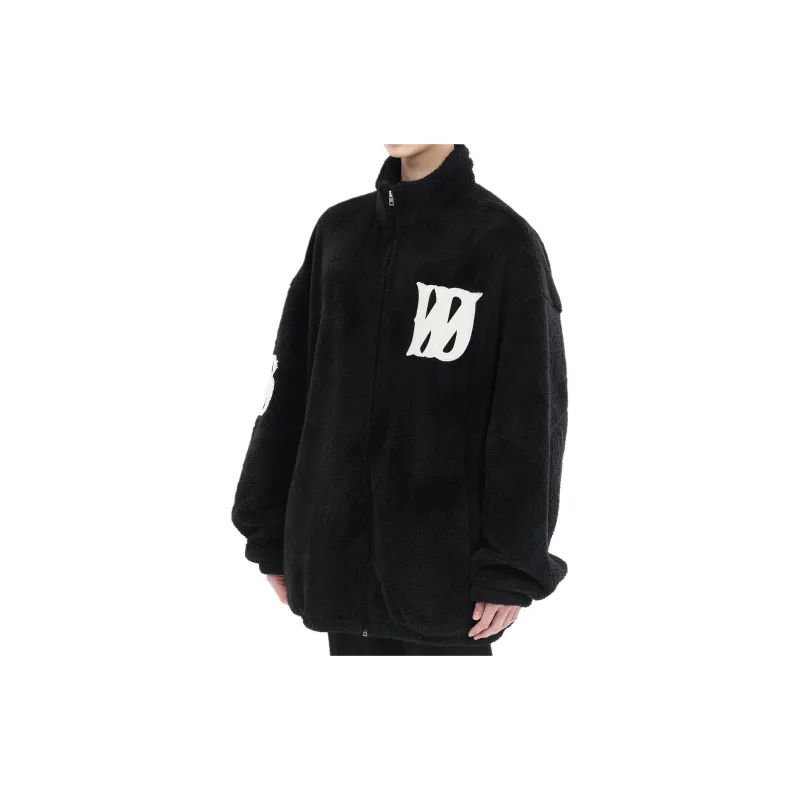 WE11DONE Boucle Logo Fleece Jacket-2