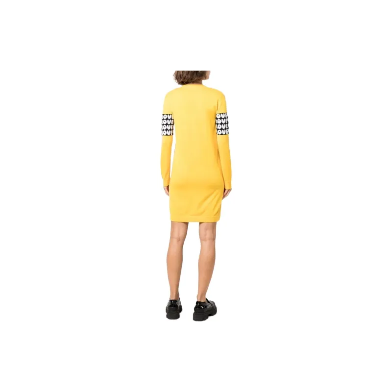 MOSCHINO Long-Sleeved Dresses Women's Yellow-3