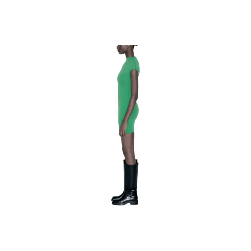 ZARA Short-Sleeved Dresses Women's Green-4