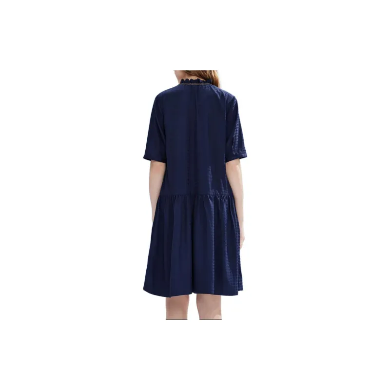 DKNY SS24 Short Sleeved Dress Women's Navy Blue-2
