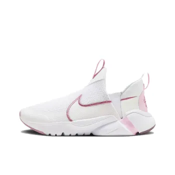 Nike Flex Plus Slip Resistant Cushioning Rebound Breathable Low Top Kids' Running Shoes White Pink Teenagers