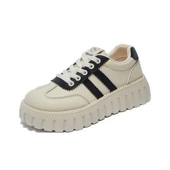 M.M Party Casual Shoes Women's Low Top Beige