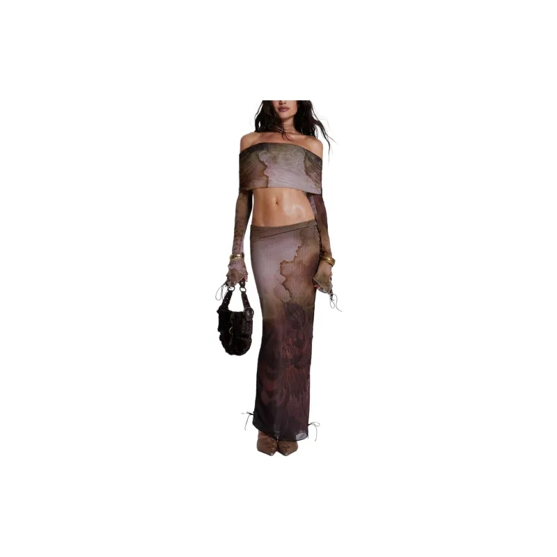 Jaded London Fatale Collection Casual Long Skirts Women's Multicolor-1
