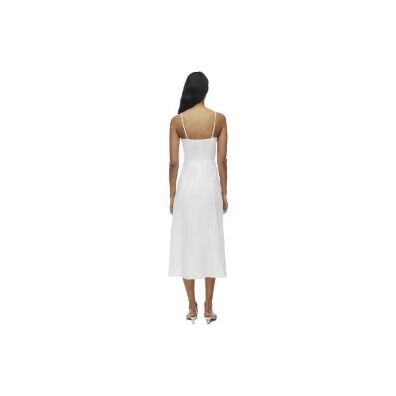 ARITZIA Wilfred Barrafina Linen Dress Slip Dresses Women's White/White-2