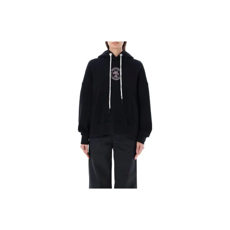 PALM ANGELS College Logo print Hoodie-3
