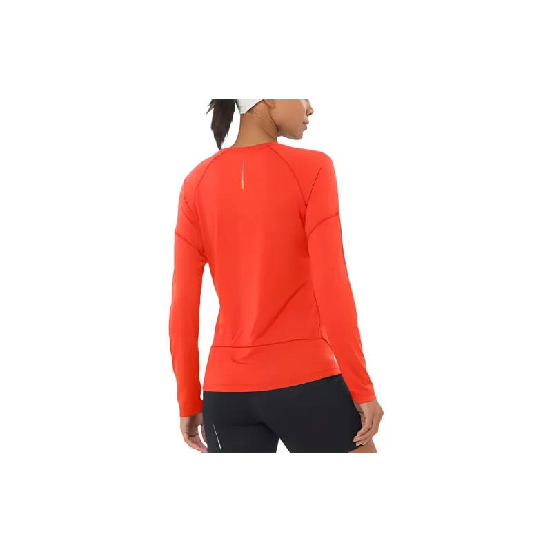 SALOMON CROSS RUN Raglan Sleeve T-Shirt Women's Orange Red-2