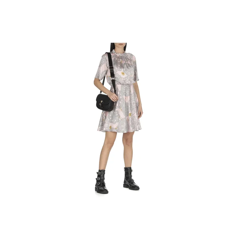 MOSCHINO Short-Sleeved Dresses Women's Pink Gray-3
