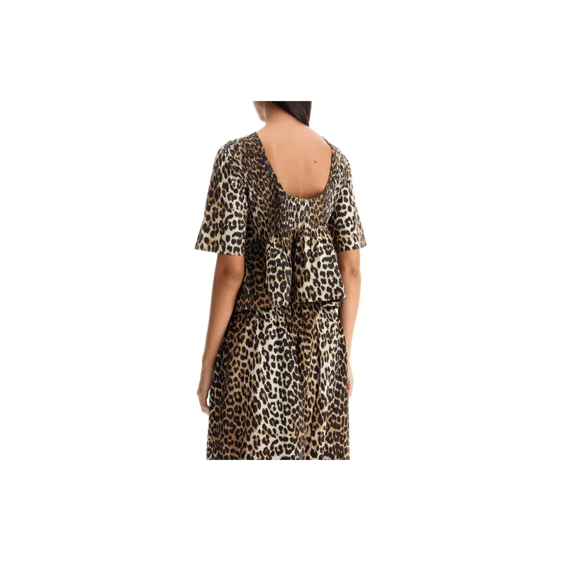 GANNI Leopard Printed Top-2