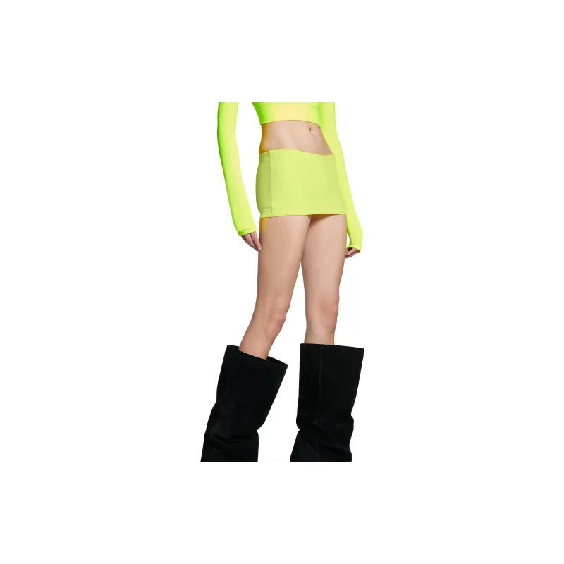 Balenciaga Mini Cycling Skirt 'Fluorescent Yellow'-4