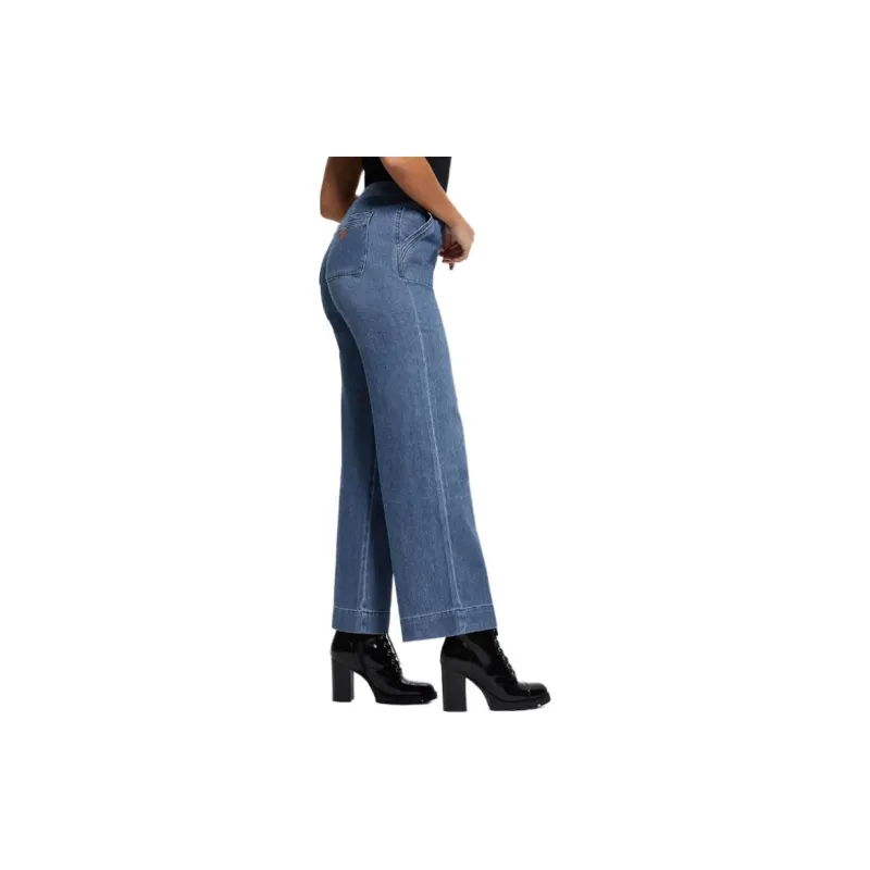 GUESS Rina Wide Leg Jeans Jeans Women's Blue-3