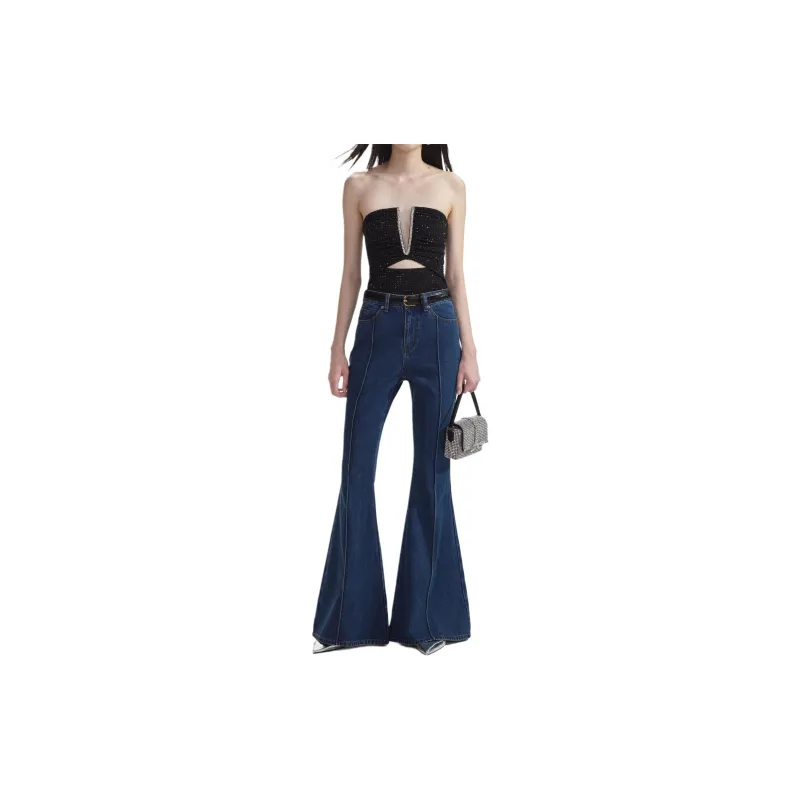 Self portrait Embellished Jersey Top-3