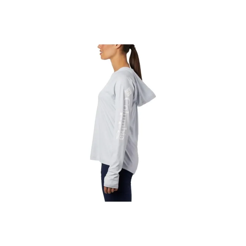 Columbia T-Shirts Women's Gray White-2