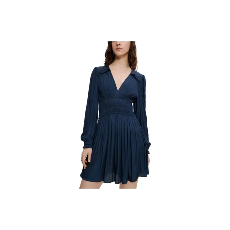 Maje Ruffled Satin Mini Dress-2