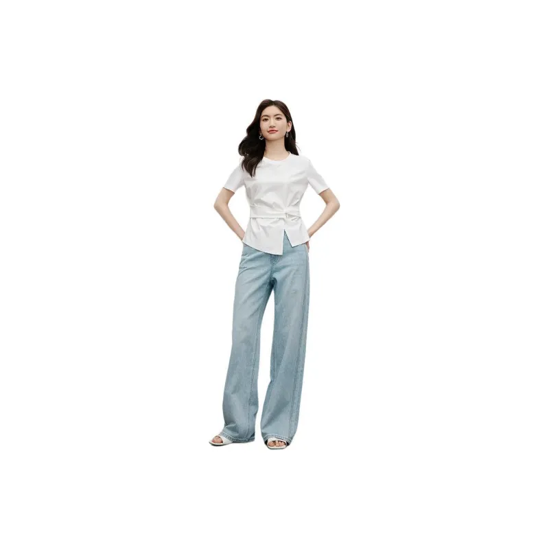 Hopeshow T Shirt Women's Raw White-3