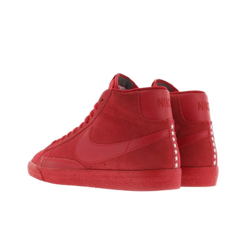 Nike Blazer Mid Anti-Slip Wear-Resistant Mid-Top Skateboard Shoes Unisex Red-2
