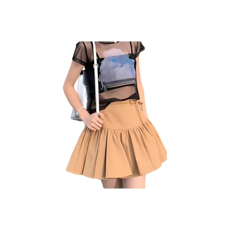 XINBANGBANG Casual Short Skirts Women's Khaki-2