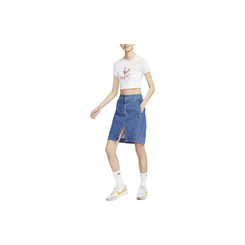 Nike Sportswear Denim Short Skirts Women's Medium Blue-2