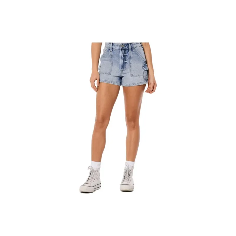 Hollister Denim Shorts Women's Light Washable Workwear Style-1
