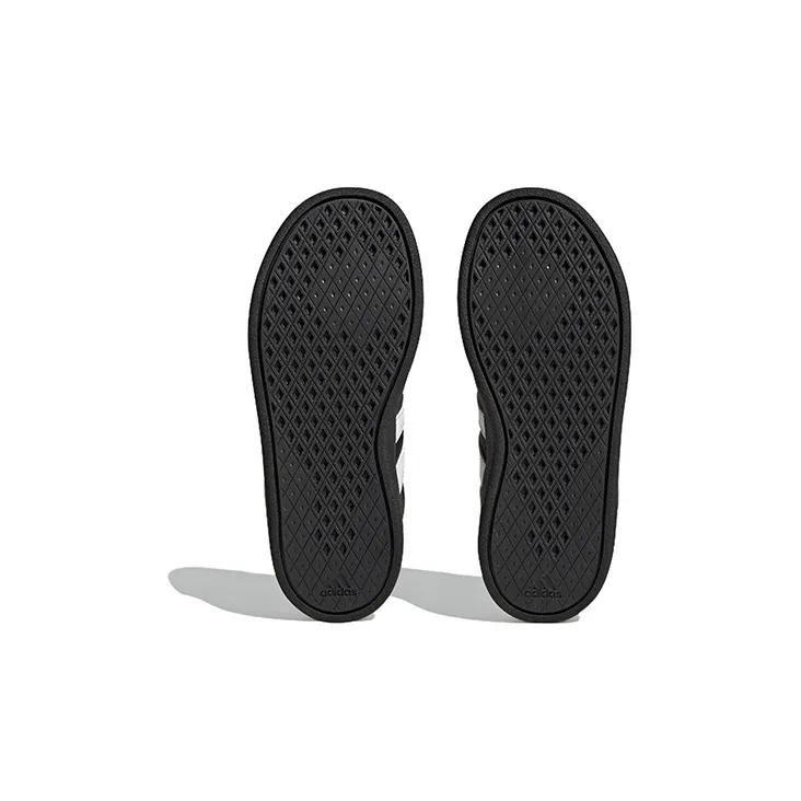 Adidas Neo Breaknet Anti Slip Wear Resistant Low Top Skateboard Shoes Black White Kids'-7