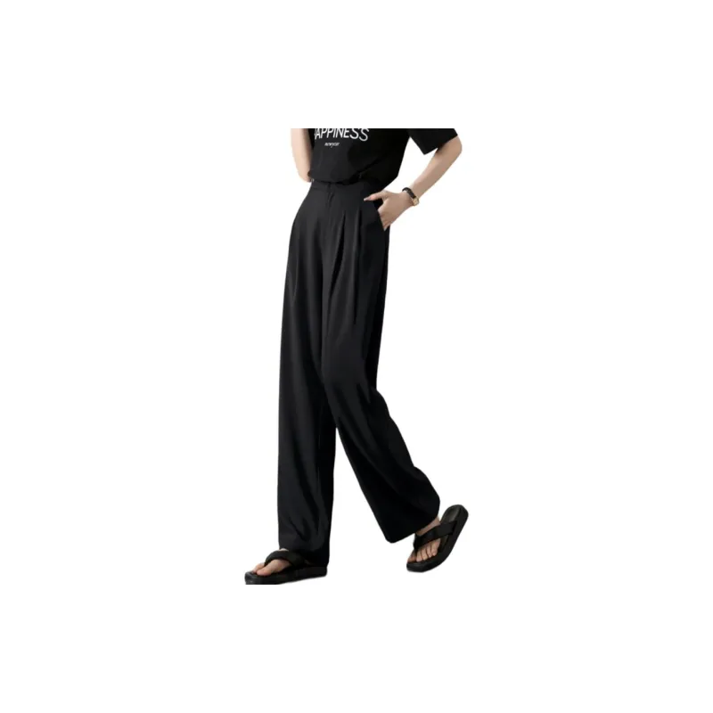 Mo Han Yi Mei SS24 Casual Pants Women's Midnight Black-1
