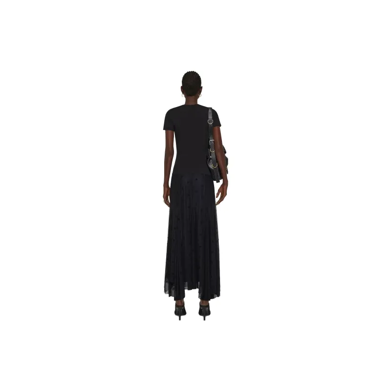 Givenchy Pleated Tulle Midi Skirt-2