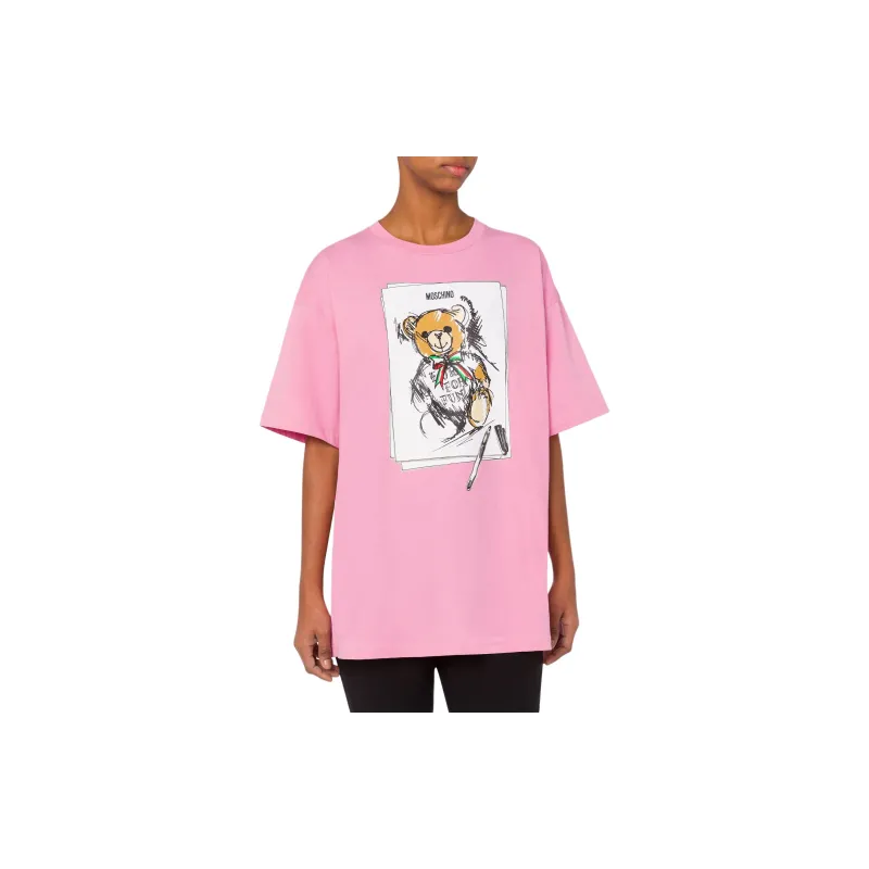 MOSCHINO Graphic Printed Crewneck T Shirt-1