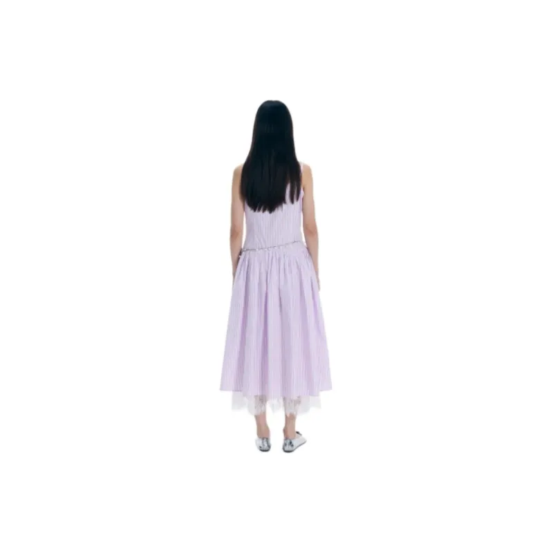 BLUEerror Slip Dress Women's Pink Blue Stripes-2