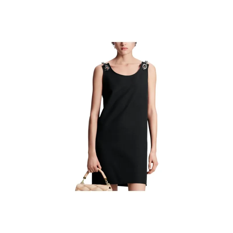LOUIS VUITTON Chain Strap Technical Gabardine Dress-2