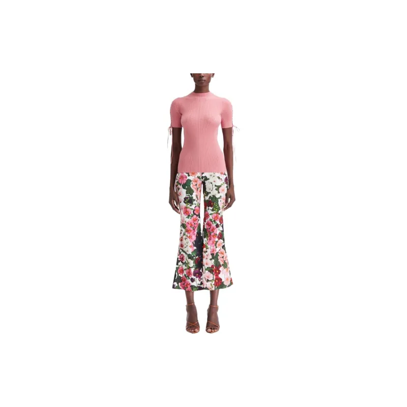 Oscar De La Renta Tie detail Ribbed Jumper-1