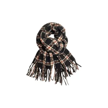 PEAK Fashion Collection Knit Scarves Unisex Ecru Black