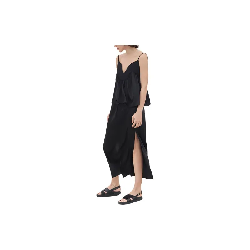VIKTORIACHAN Casual Long Skirts Women's Black-1