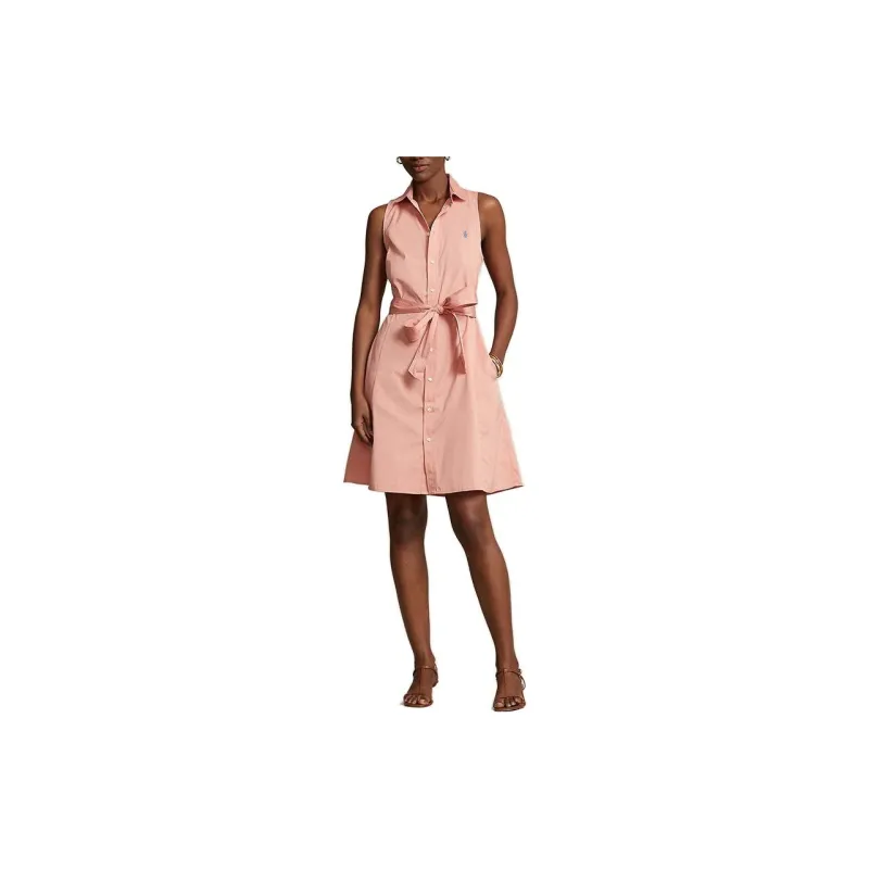 Polo Ralph Lauren SS23 Sleeveless Dress Women's Pink-1