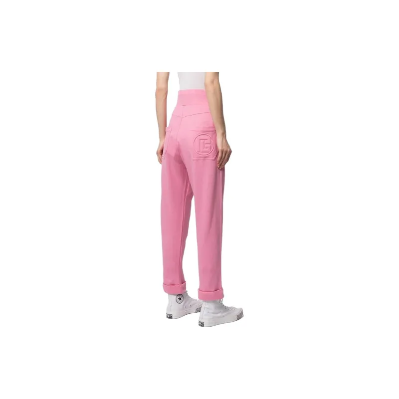 BALMAIN Knitted Sweatpants Women's Pink-2